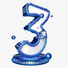 Tech Blue Countdown Number 3 Is Commercially Available Png And Psd Poster Background Design Countdown Prints For Sale