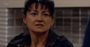 Where has Moira been as she returns to Emmerdale?