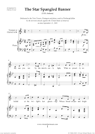 Are you looking for sheet music containing the words, lyrics, or music to the star spangled banner? Free Smith The Star Spangled Banner In Bb Usa Anthem Sheet Music For Trumpet Or Clarinet And Piano