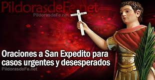 Oración para que me escriba. Oracion A San Expedito Para Casos Urgentes Y Desesperados Altmarius