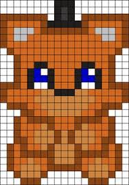 Chibi Freddy Fnaf Kandi Pattern Pixel Art Grid Pixel Art Pattern Pixel Art