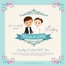 Download Nice Couple Wedding Invitation For Free Couple Wedding Invitation Cartoon Wedding Invitations Fun Wedding Invitations