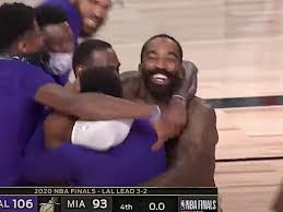 Jr smith appeared on the pat mcafee show on monday and expressed regret after beating up a man who vandalized his car sunday during protests. Jr Smith Celebrates Lakers Championship With No Shirt