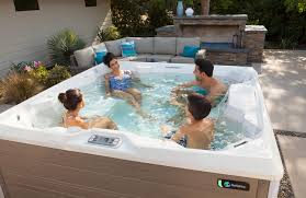 A reasonably priced spa that makes up for the lack of space with wide, comfortable seating. Home New The Hot Tub Store