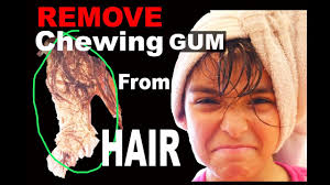 Alternatively, a solvent may be used, but remember to check whether the. Remove Chewing Gum From Hair Chewing Gum Removal From Hair Youtube