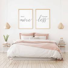 Browse our wall decor, modern wall décor, wall decorations. Set Of 2 Prints Pray More Worry Less Printable Wall Art Home Decor Living Room Wall Art Minimalist Wall Art Family Quote Bedroom Sign Chic Bedroom Decor Home Decor Bedroom Bedroom Design