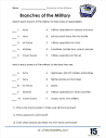 Branches of the Military Worksheets - 15 Worksheets.com