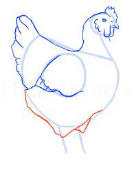 How To Draw A Chicken Step By Step Drawing Guide By Puzzlepieces Dragoart Com Drawings Animal Drawings Chicken Art