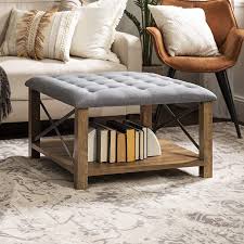 Check spelling or type a new query. Walker Edison Jolene Modern Farmhouse Metal X Tufted Ottoman 30 Inch Grey Amazon Ca Home
