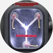 A fictional device from the movie back to the future that allows travel through time. Flux Capacitor Dictionary Com