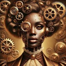 Girl, in the style of EVA battle suit