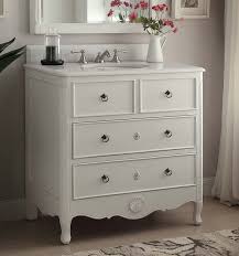 By using muted or pastel color schemes, such as blues, teals, pinks, light yellows, will add to the breezy feel that is characteristic of. 34 Inch Bathroom Vanity Cottage Beach Style Vintage White Color 34 Wx21 Dx35 H Chf081awc