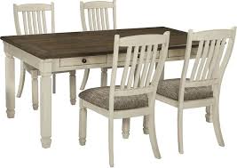 Shop the complete joanna farmhouse dining collection online now or see it in person at a the dump luxe furniture outlet near you. Signature Design By Ashley Bolanburg 5 Piece Two Tone Dining Set D647 25 4x01 Miskelly Furniture