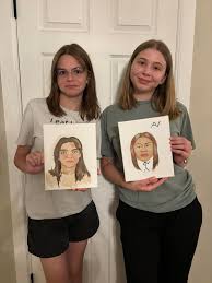 Couple portrait night! Each couple painted their partner 😂 David Varner  Keith Varner Daniel Kominek Debbie Kennah-varner Karina Varner Lynsey  Varner Ashton Varner Alexis Galaz