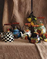 Black And White Checkered Tea Kettle Are These Not The Cutest Mackenzie Childs Tea Kettle Handcrafted Tea