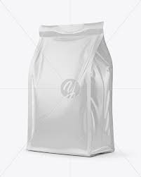 Download Glossy Food Bag Mockup In Bag Sack Mockups On Yellow Images Object Mockups PSD Mockup Templates