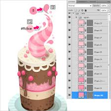 To move 10px at a time, simply hold shift while using the arrow keys to move your shape. Create A Colorful Cake Illustration In Photoshop