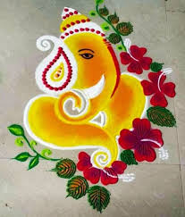 Rangoli Design Images For Ganesh Chaturthi In 2020 Rangoli Designs Rangoli Designs Flower Simple Rangoli Designs Images