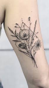 Cute Black Wild Flower Arm Tattoo Ideas For Women Beautiful Ideas Tattoo Arm Flower For Women In 2020 Flower Tattoo Arm Vintage Flower Tattoo Flower Tattoo Shoulder