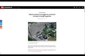 Swissinfo.ch is the international service of the swiss broadcasting. Alpine Space