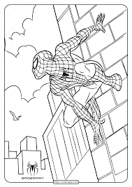 Free printable spiderman coloring pages. Printable Marvel Spiderman Pdf Coloring Page