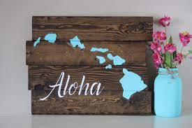 Reclaimed Wood Wall Art Aloha Hawaiian Island Reclaimed Pallet Wood Art Pallet Wood Sign Reclaimed Wo Wood Pallet Art Pallet Wall Art Wood Pallet Signs