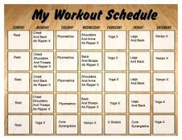Printable P90x Workout Calendar