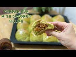 Pandan Bun With Coconut Filling Recipe Youtube Resep Makanan Tepung