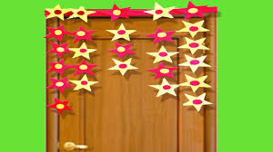 Why not decorate it and place it on the front door? Door Decoration How To Door Wall Decoration With Paper Star Step By Step Christmas Paper Decoration Youtube