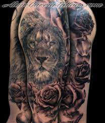 Rose Tattoos Lion And Rose Tattoo Lion Tattoo