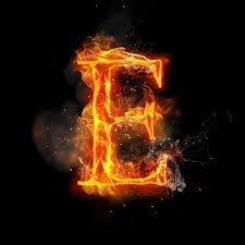 Fire Letter E Of Burning Flame Light Stock Illustration Letter E Fire Image Lettering
