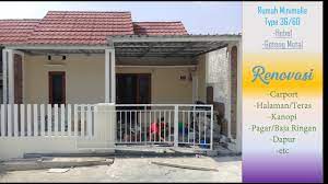 Pada umumnya untuk rumah type 36, lebar lahan adalah 6m, dengan panjang bervariasi antara bila memang anda menemukan denah rumah type 36 seperti contoh b maka disarankan untuk anda hal ini yang umumnya menjadi prioritas renovasi. Contoh Renovasi Desain Rumah Minimalis Type 36 60 Youtube