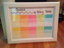 Diy Paint Chip Kanban Board Is My New Favorite Way To Organize All Of My To Do Lists Kanban Crafts Kanban Kanban Board
