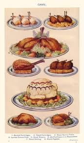 Recipes for chicken and rice with sauce; Christmas Customs Colour Food Pictures From Mrs Beetons Recipes