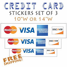 Discover 99 free credit card logos png images with transparent backgrounds. Credit Card Logo 10 Or 14 3 Pack Vinyl Stickers Business Sticker Lion