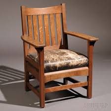 L J G Stickley Armchair Sale Number 2661b Lot Number 291 Skinner Auctioneers Mission Style Furniture Craftsman Style Furniture Armchairs For Sale