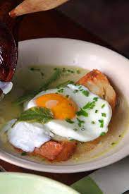 Provencal Garlic Soup With Poached Egg Recipe Recipe Garlic Soup Recipes Vegetarian Recipes
