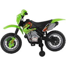 Moto cross da bambino usate. Homcom Moto Cross Elettrica Per Bambini Con Rotelle 2 5km H Verde Eprice