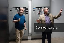 Licensable picture: Chief Tech Officer, Dustin Wright and Public Service Director, Ernie Staten, in the UPS (uninterrupted power supply) room