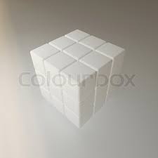 Knowing how to solve the rubik's cube is an amazing skill and it's not so hard to learn if you are patient. White Abstract Puzzle Cube 3x3 Blocks Stock Image Colourbox