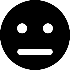 This emoji features a raised forehead, a strong chin, wide eyes, and there is a yellow face with raised eyebrows, a small, closed mouth, wide, broad eyes blowing straight out. Free Icon Straight Face