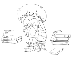 We have over 3,000 coloring pages available for you to view and print for free. Boy With Glasses Reading A Book Coloring Page Illustrations From Dibustock Children S Stories Illustration Experts