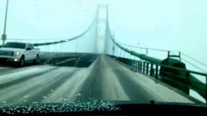 Select from premium mackinac bridge of the highest quality. Mackinac Bridge On A Typical Winter Day Lake Michigan To Your Right Lake Huron To Your Left Youtube