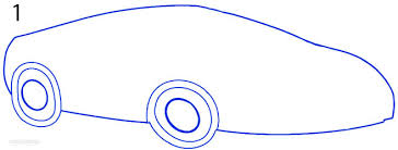 Using the first line that you created in the first stage, draw out the outline of the car or lamborghini, as shown. How To Draw A Lamborghini Step By Step Pictures