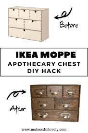Ikea Moppe Diy Apothecary Mini Storage Chest Hack Make Calm Lovely Storage Hacks Diy Apothecary Diy Chests Diy
