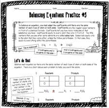 Balancing equations practice worksheet answers science spot. Balancing Chemical Equations Practice 3 By Adventures In Science