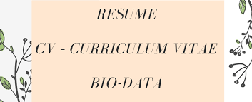 A curriculum vitae is more expansive, and it lists all of the applicant's professional history, including information that does not pertain to the specific job. Resume Cv Bio Data Different Words Different Uses By Dhairyakapoor Medium