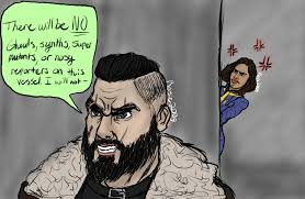 I think just the image of sole sitting down, head in hands or pinching the  bridge of her nose and telling Maxson to go to his...