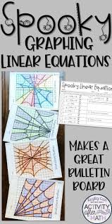 This Is A Great Holiday Math Activity Where Students Graph Linear Equations To Create Spooky Spi In 2020 Holiday Math Activities Holiday Math Halloween Math Activities
