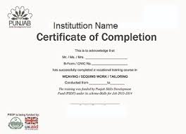 Sample Certificate Of Course Completion Free Download